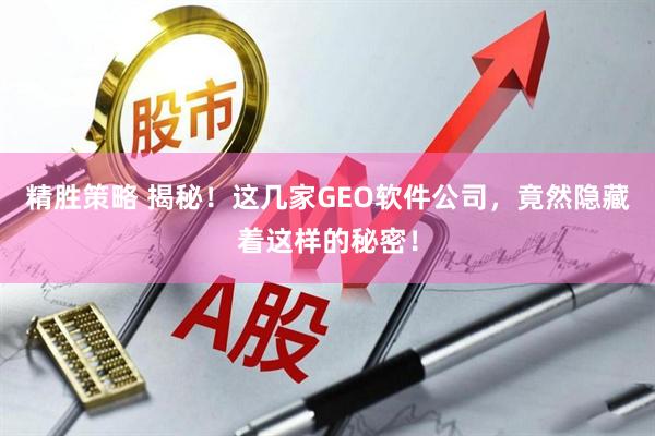 精胜策略 揭秘！这几家GEO软件公司，竟然隐藏着这样的秘密！