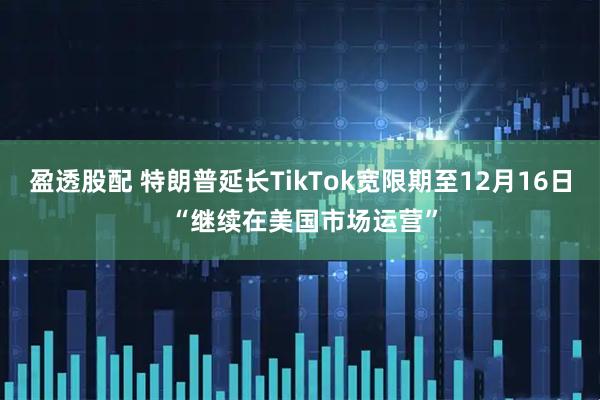 盈透股配 特朗普延长TikTok宽限期至12月16日 “继续在美国市场运营”