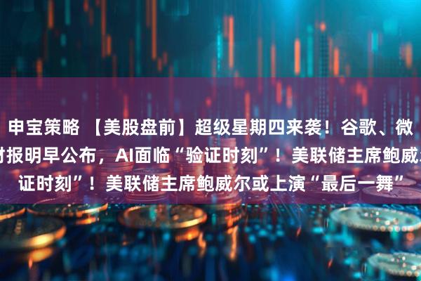 申宝策略 【美股盘前】超级星期四来袭!谷歌、微软、亚马逊、Meta财报明早公布,AI面临“验证时刻”!美联储主席鲍威尔或上演“最后一舞”